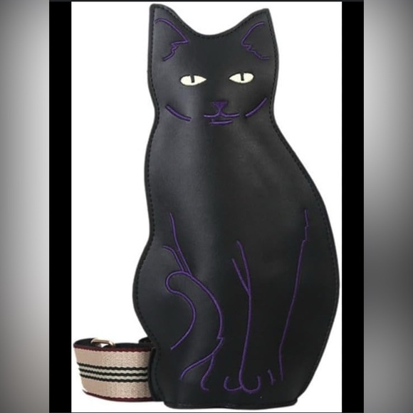 Other - Cute Black Cat Sling Bag for Girl Small Shoulder Bag Kawaii Kitty Crossbody NWOT